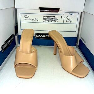 Forever 21 open toe stiletto heels size 5.5